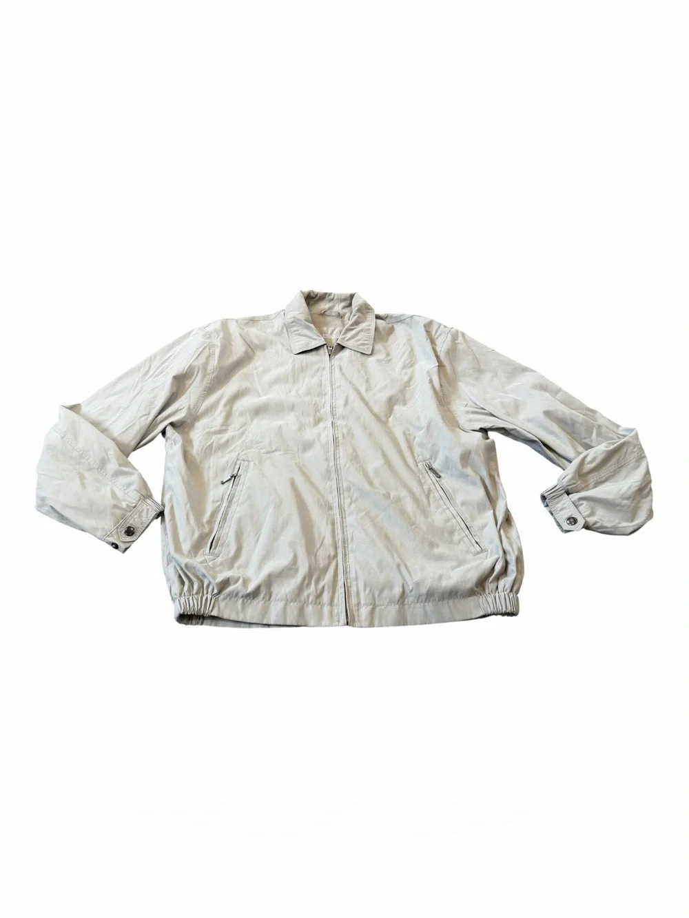 St. John’s Bay Men's Bomber Jacket Size Medium Lined Windbreaker Zipper Pockets